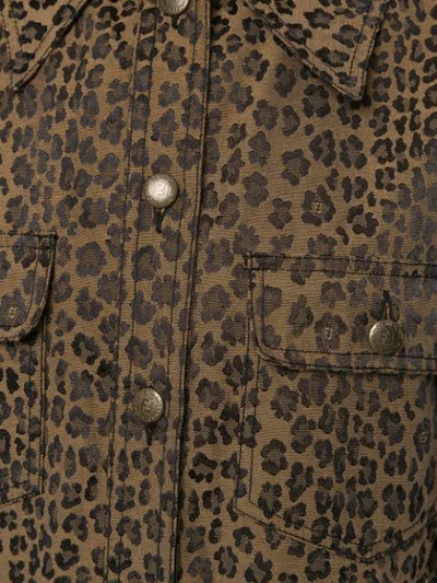 Pre-owned Fendi 1990s Leopard-print Jacket In Brown