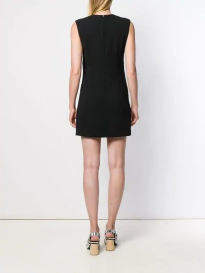Shop Pinko Mirror Appliqué Dress In Black
