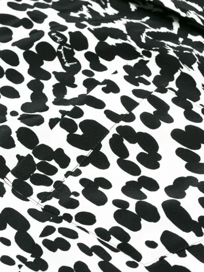 Givenchy V Neck Blouse Black & White In Black