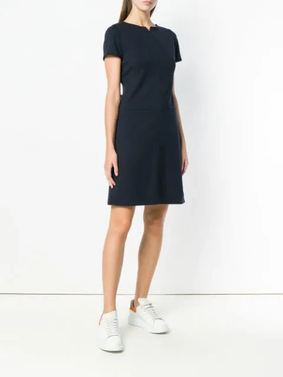 Shop Courrèges Flared Short Dress In Blue