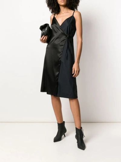 ANDREA YA'AQOV V-NECK WRAP DRESS - 黑色