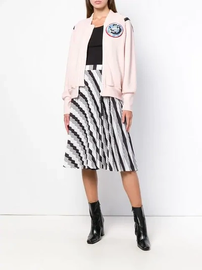 Shop Mr & Mrs Italy Patched Bomber Jacket In Pink