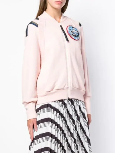 Shop Mr & Mrs Italy Patched Bomber Jacket In Pink