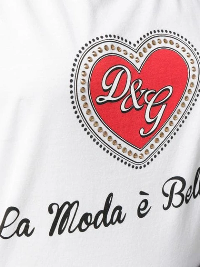 Shop Dolce & Gabbana Slogan Print Tank Top In White