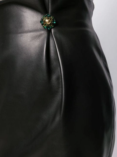 Shop Versace Crystal-embellished Mini Skirt In Black