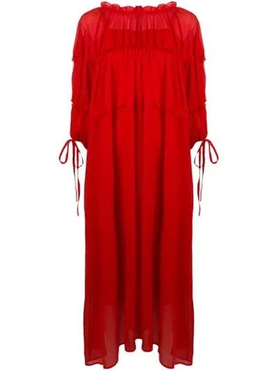 Shop Rejina Pyo Tia Seersucker Dress In Red