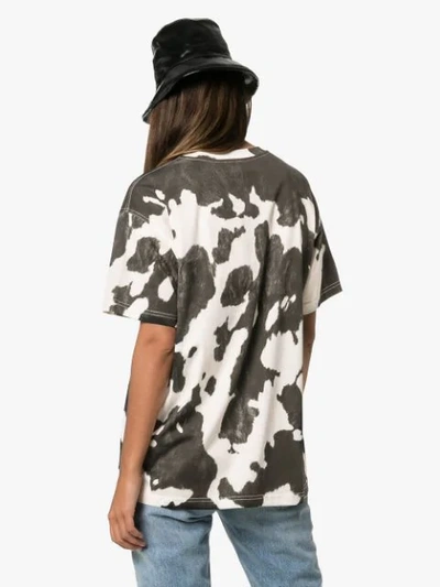 Shop Burberry Carrick Cow-print T-shirt In Black Ip Pattern