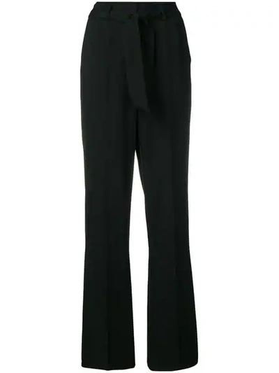 Shop Cambio High Waisted Trousers In 99 Black