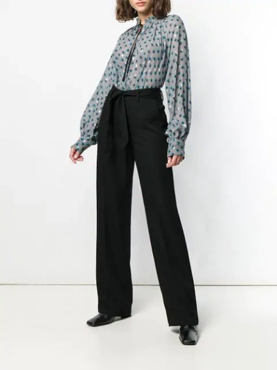 Shop Cambio High Waisted Trousers In 99 Black