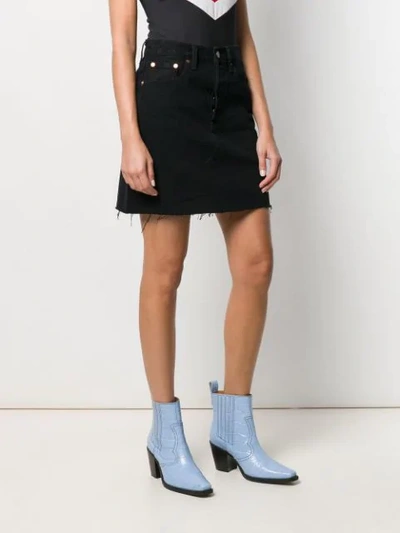 Shop Levi's A-line Denim Skirt In Black