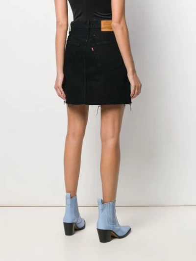 Shop Levi's A-line Denim Skirt In Black