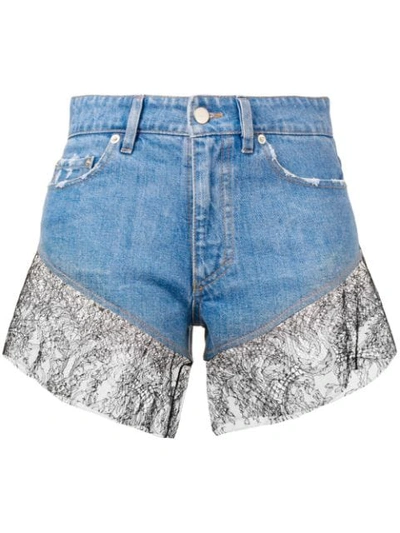 Shop Almaz Lace Shorts In Blue