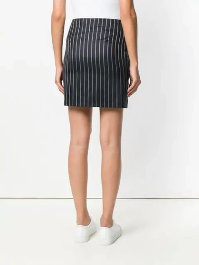 Shop Noon By Noor Scout Striped Mini Skirt In Blue
