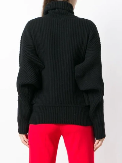 Shop Antonio Berardi Ruffle Sleeve Sweater In Black