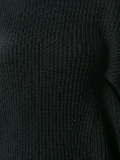 Shop Antonio Berardi Ruffle Sleeve Sweater In Black