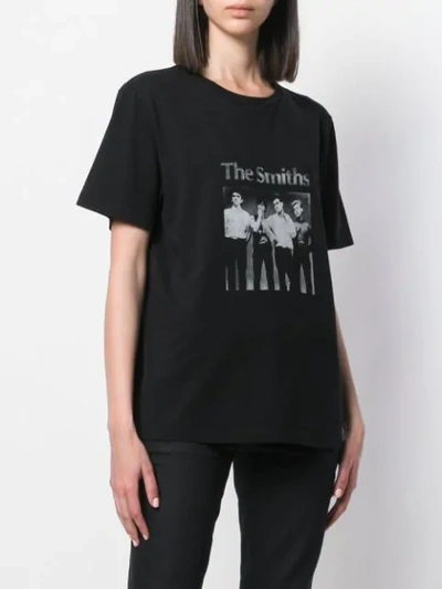 Shop Saint Laurent The Smiths Print T-shirt In Black