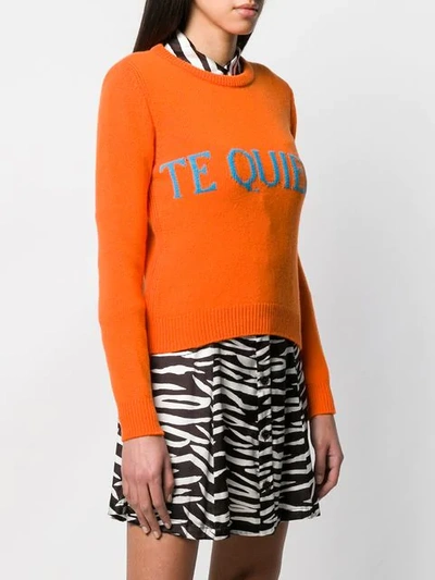 Shop Alberta Ferretti Te Quiero Sweater In Orange