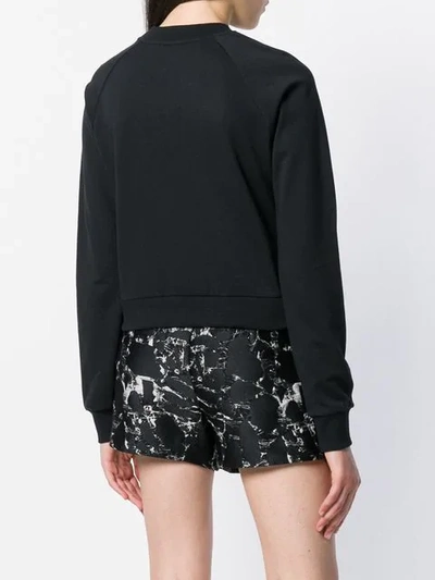 Shop Balmain Sweatshirt Mit Print - Schwarz In Black