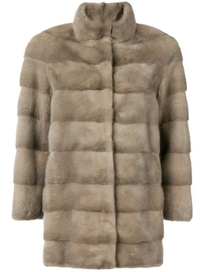 Shop Cara Mila Mila Classic Coat In Grey