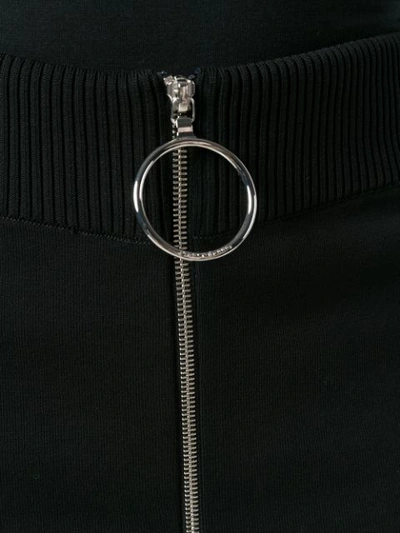 Shop Paco Rabanne Zip Front Mini Skirt - Black