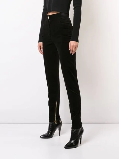 Shop Balmain Jeans Mit Schmal Zulaufendem Bein In Black