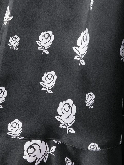 Shop Kenzo Roses Skirt In Black