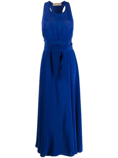 Shop Blanca Long Belted Dress - Blue