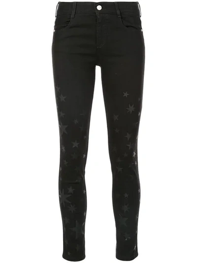 STELLA MCCARTNEY STAR PRINT SKINNY JEANS - 黑色