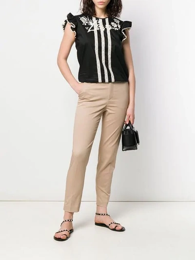 Shop Red Valentino Classic Tailored Trousers In Neutrals
