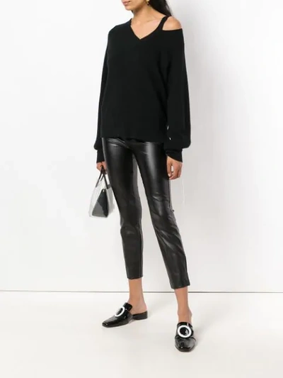 Shop Kiltie Cropped Skinny Trousers In Black