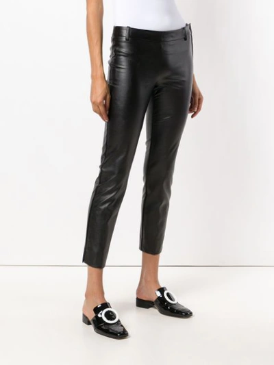 Shop Kiltie Cropped Skinny Trousers In Black