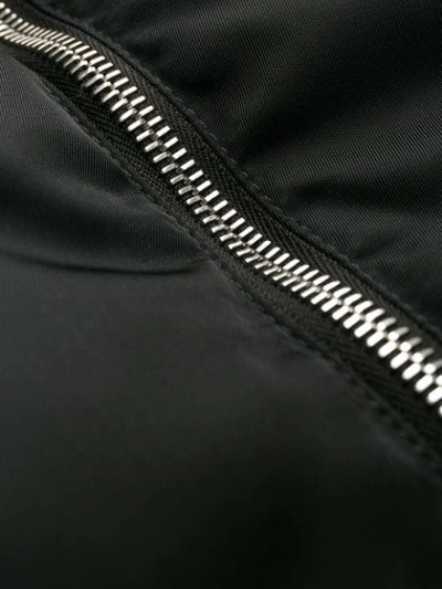 Shop Prada Cropped Puffer Jacket In Black