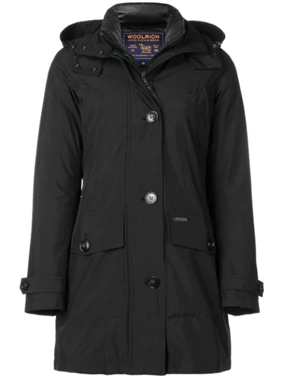 Shop Woolrich Layered Raincoat - Black