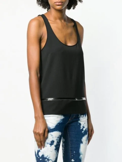 Shop Dsquared2 Zip-off Hem Tank Top In Black