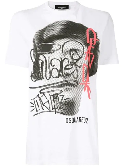 Shop Dsquared2 Graphic Print T-shirt In White