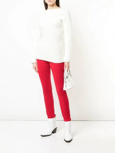 Shop Re/done Cropped Skinny Jeans In Red