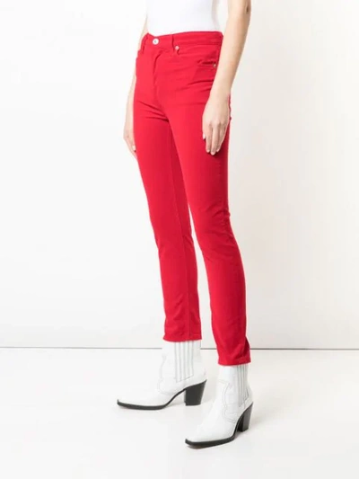 Shop Re/done Cropped Skinny Jeans In Red