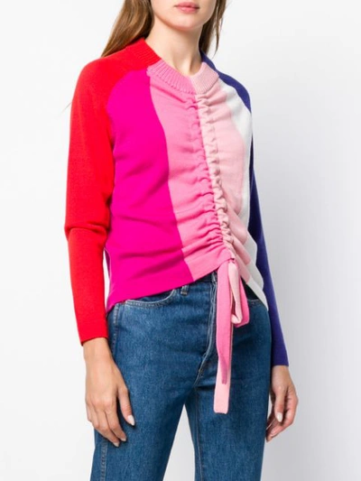 Shop Paper London Raft Rainbow Stripe Sweater - Pink