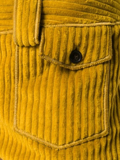 Shop Saint Laurent Kurze Cordshorts Im Vintage-look In 7711 Yellow