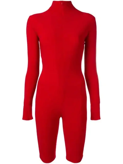 Shop Atu Body Couture Knee-length Jumpsuit In Red