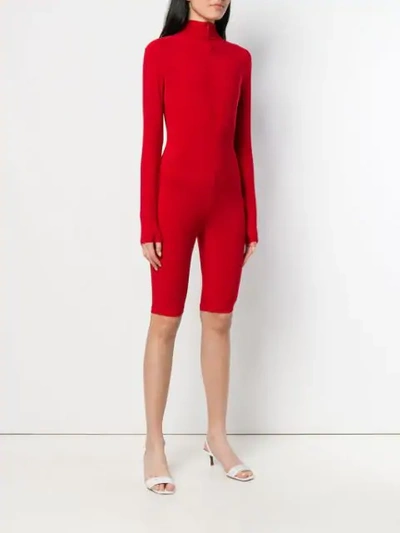 Shop Atu Body Couture Knee-length Jumpsuit In Red