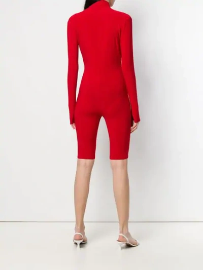 Shop Atu Body Couture Knee-length Jumpsuit In Red