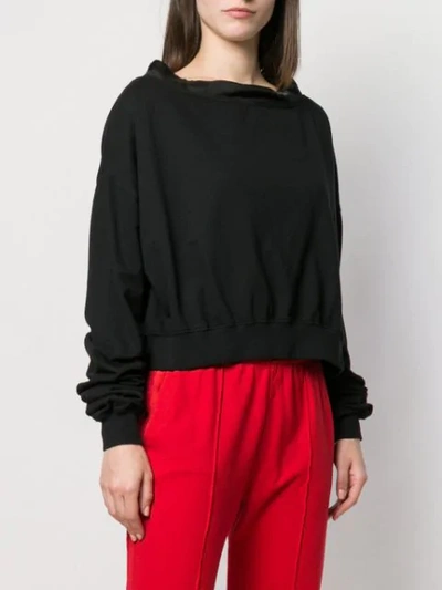 ANDREA YA'AQOV BOAT-NECK SWEATER - 黑色