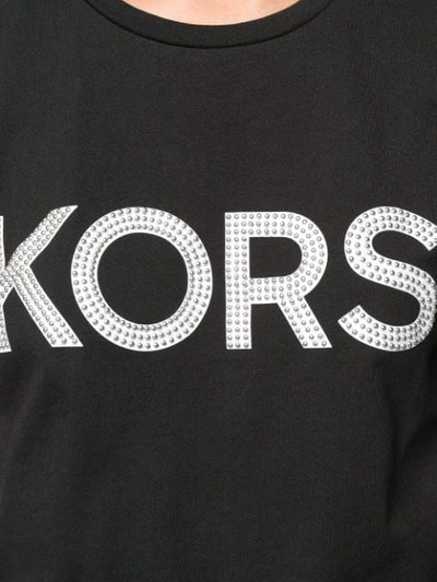 Shop Michael Michael Kors Studded T-shirt In Black