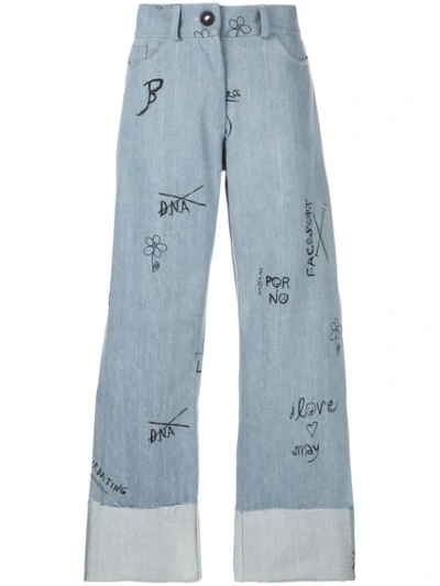 Shop Barbara Bologna High Waist Jeans In Blue