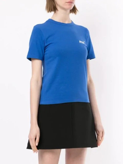 Shop Ader Error Logo Print Slim Fit T-shirt In Blue