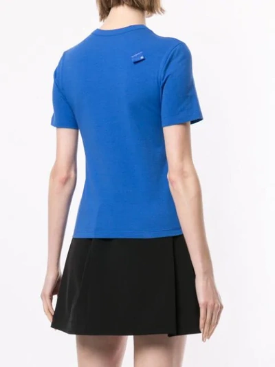 Shop Ader Error Logo Print Slim Fit T-shirt In Blue