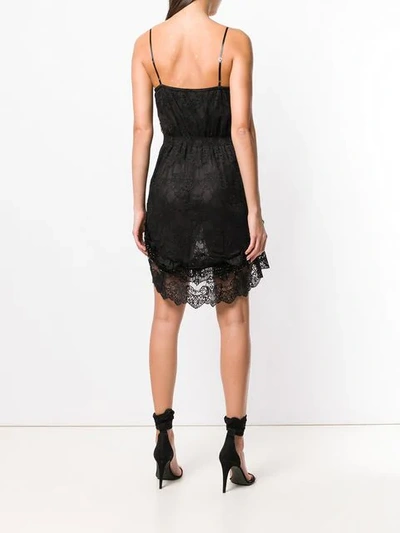 Shop Christian Pellizzari Lace Mini Dress In Black