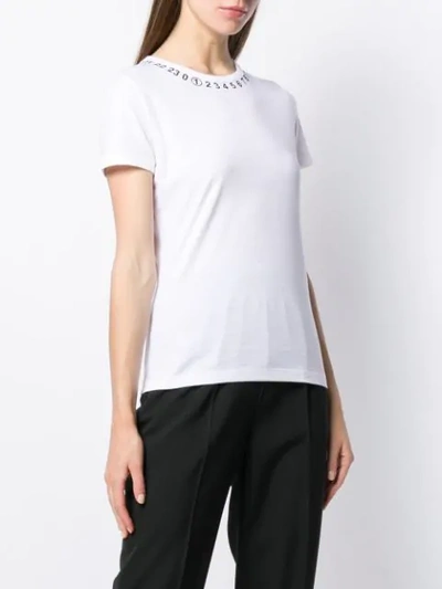 Shop Maison Margiela Numbers Print T-shirt In White