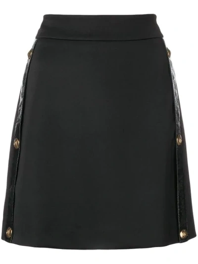 Shop Versus Mini A-line Skirt In Black
